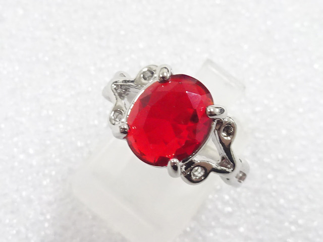 JAPANESE KIMONO / ANTIQUE COLORED STONE RING (SIZE 15.5)